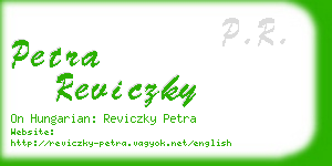 petra reviczky business card